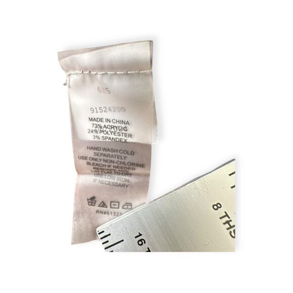 Vince Camuto Women Sweater Medium Acrylic Blend Pullover Magenta Long Sleeve 391 - Picture 7 of 7